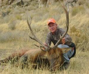 Guy with Elk in CO